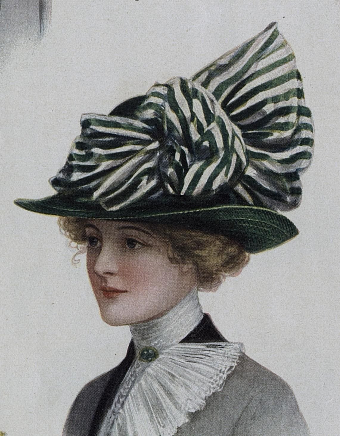 Шляпа на конце. Мода Эдвардианская эпоха 1910. Эдвардианская мода шляпы. Шляпы Циммерман 19 век. Шляпы эдвардианской эпохи.