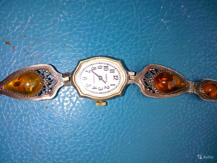 Часы Чайка с янтарным браслетом (47 фото)