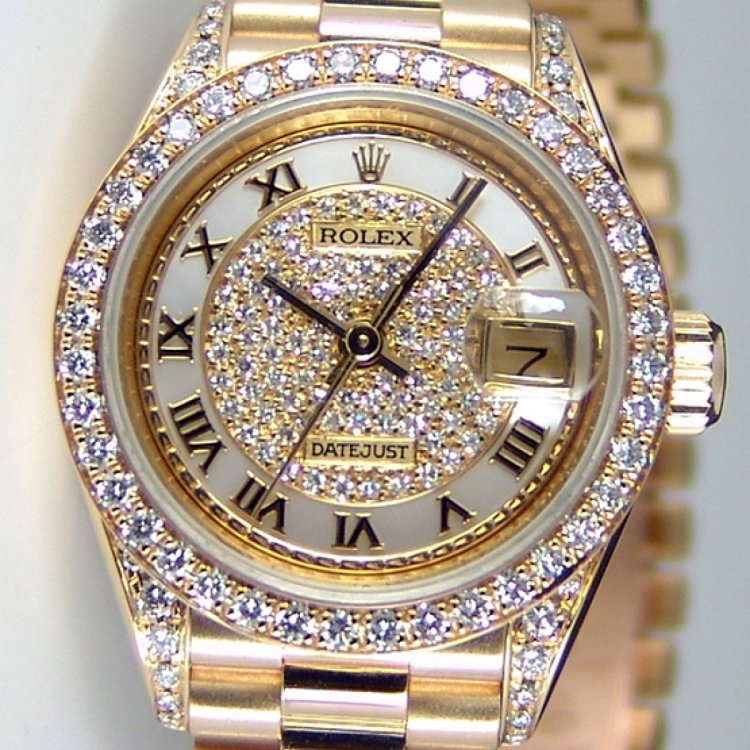 Ролекс часы женские золотые с бриллиантами (90 фото)