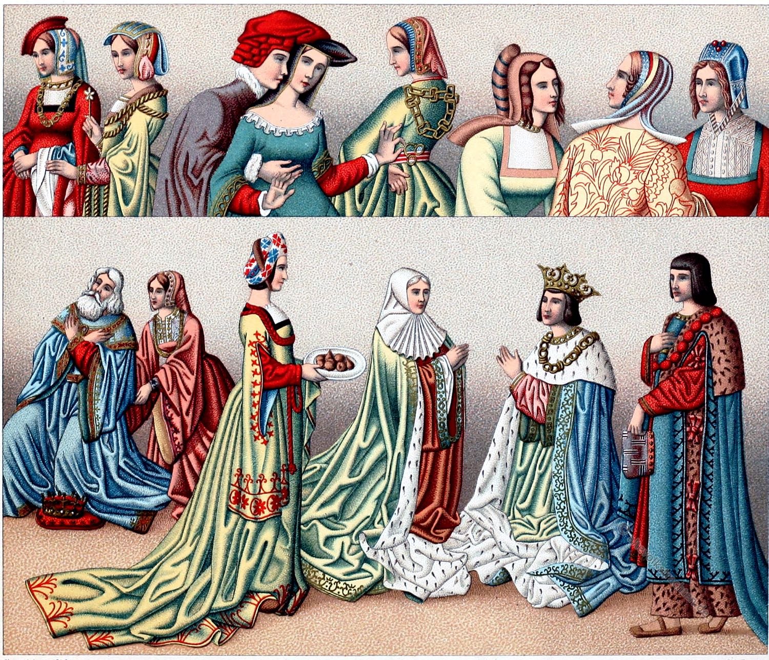 Одежда эпохи средневековья. Мода в Возрождение (XV-XVI века). Англия 15 век одежда. Ренессанс 15 века одежда. Англия 14 век одежда.