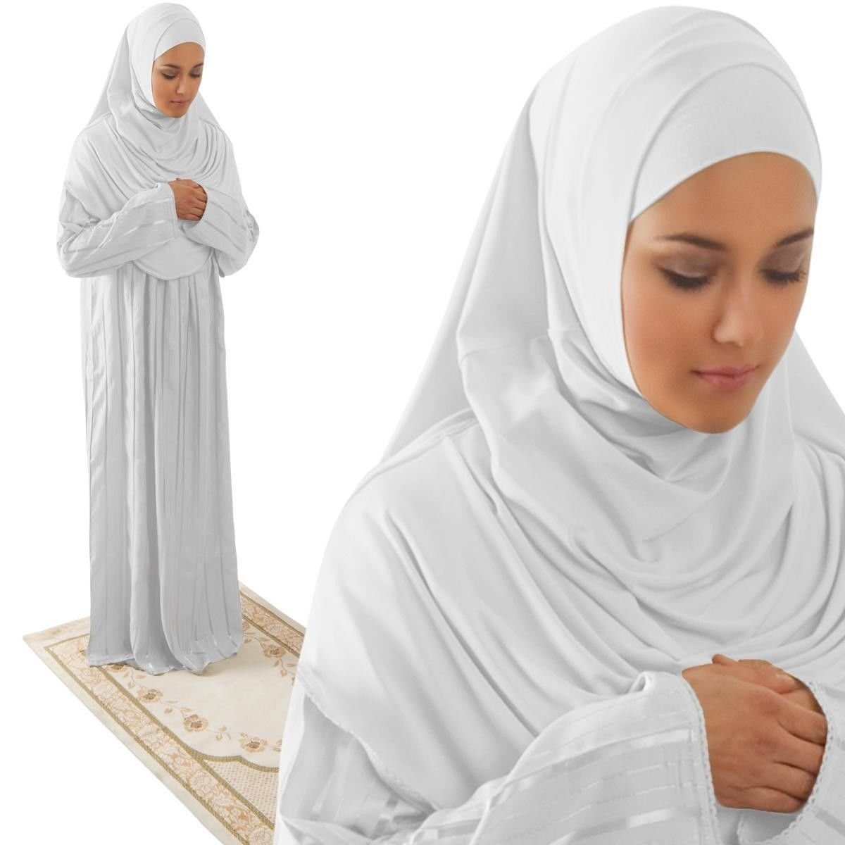Молитва мусульманских женщин. Одежда в мечеть для женщин. Платья для хаджа женские. Мусульманская женская одежда для хаджа.