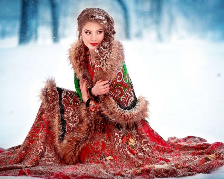Традиционная русская зимняя одежда (74 фото)