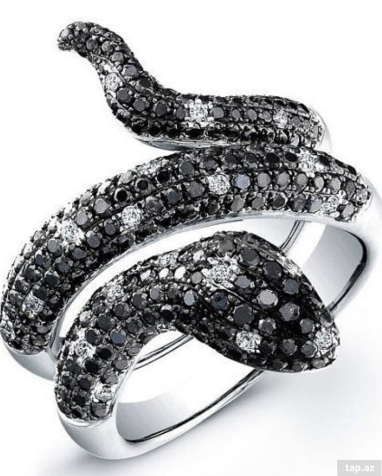 Кольцо змея с бриллиантами (69 фото)