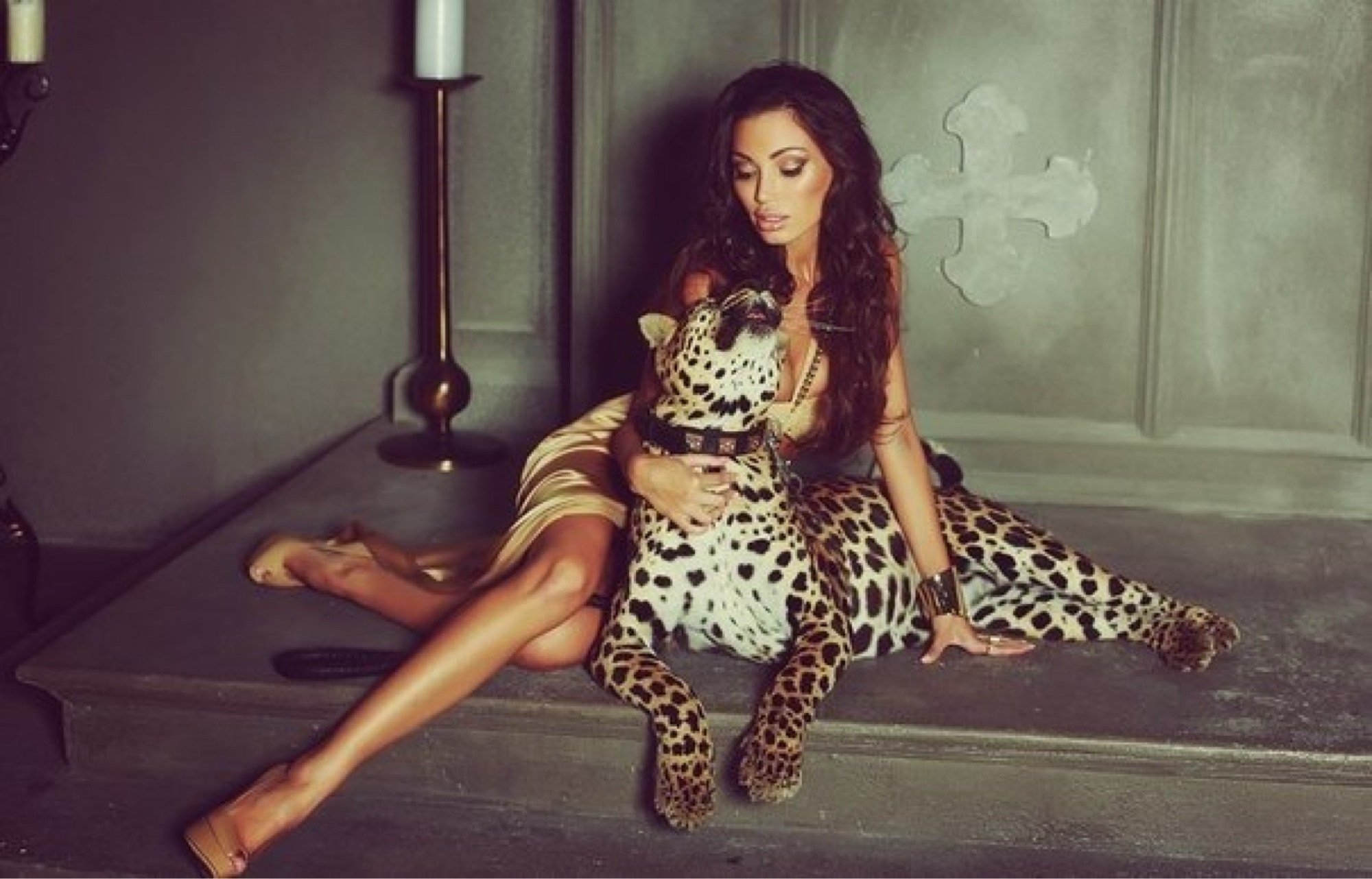 Дикая кошка певица. Девушка в леопардовом. Девушка и леопард. Фотосессия девушка в леопардовом платье. Брюнетка с леопардом.