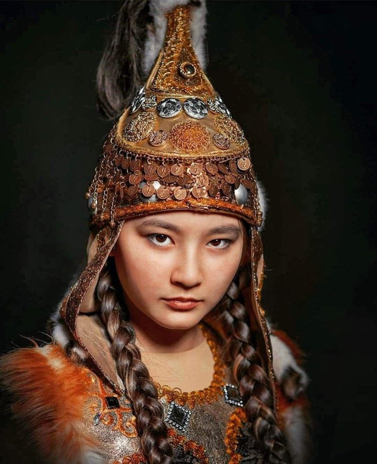 Казахский женский головной убор (73 фото)