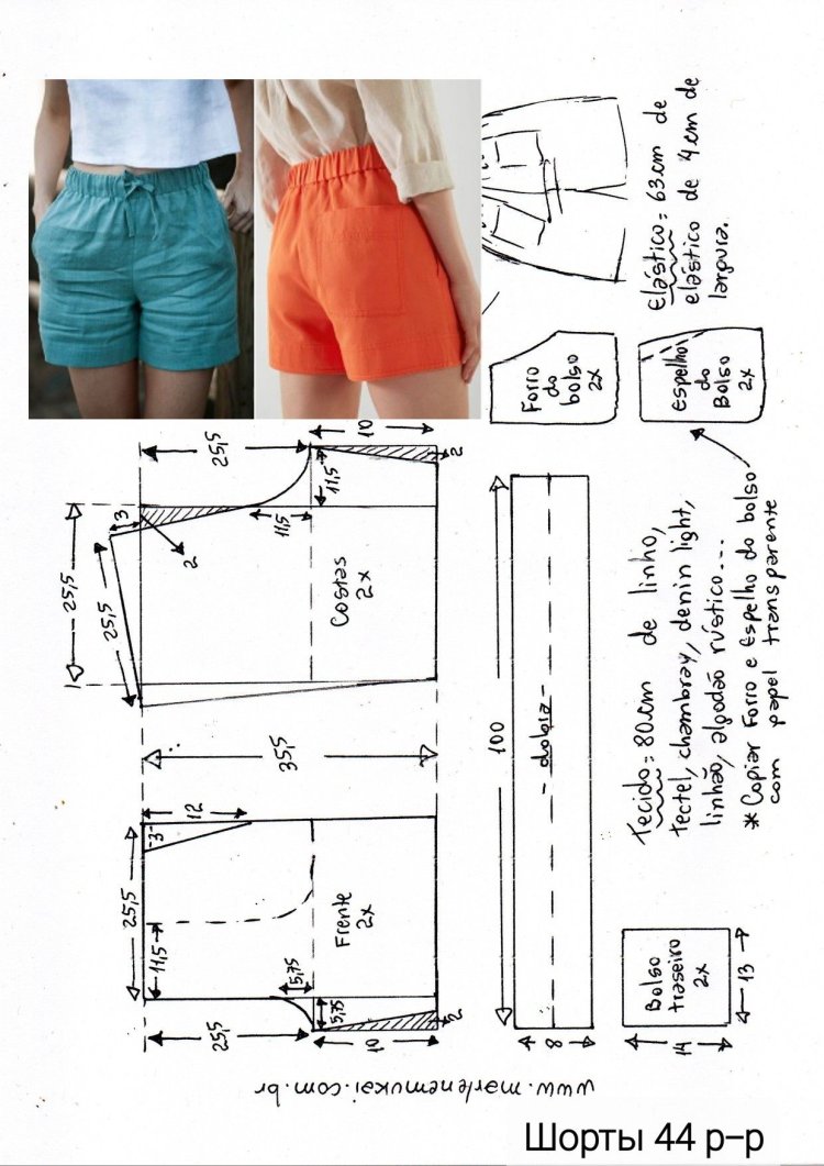 Выкройка домашних штанов для женщин на резинке (65 фото)